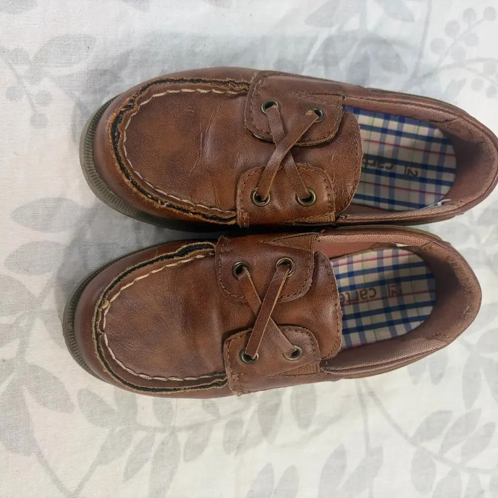 Carter's Toddler Boat Shoes Brown Size 12 First Day School Picture Day